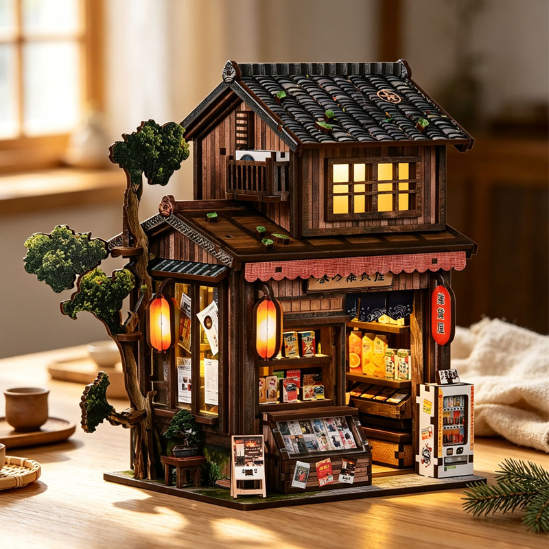 Diy Miniature Dollhouse Kit Book Nook - DIY Miniature House Kit 3D Wooden