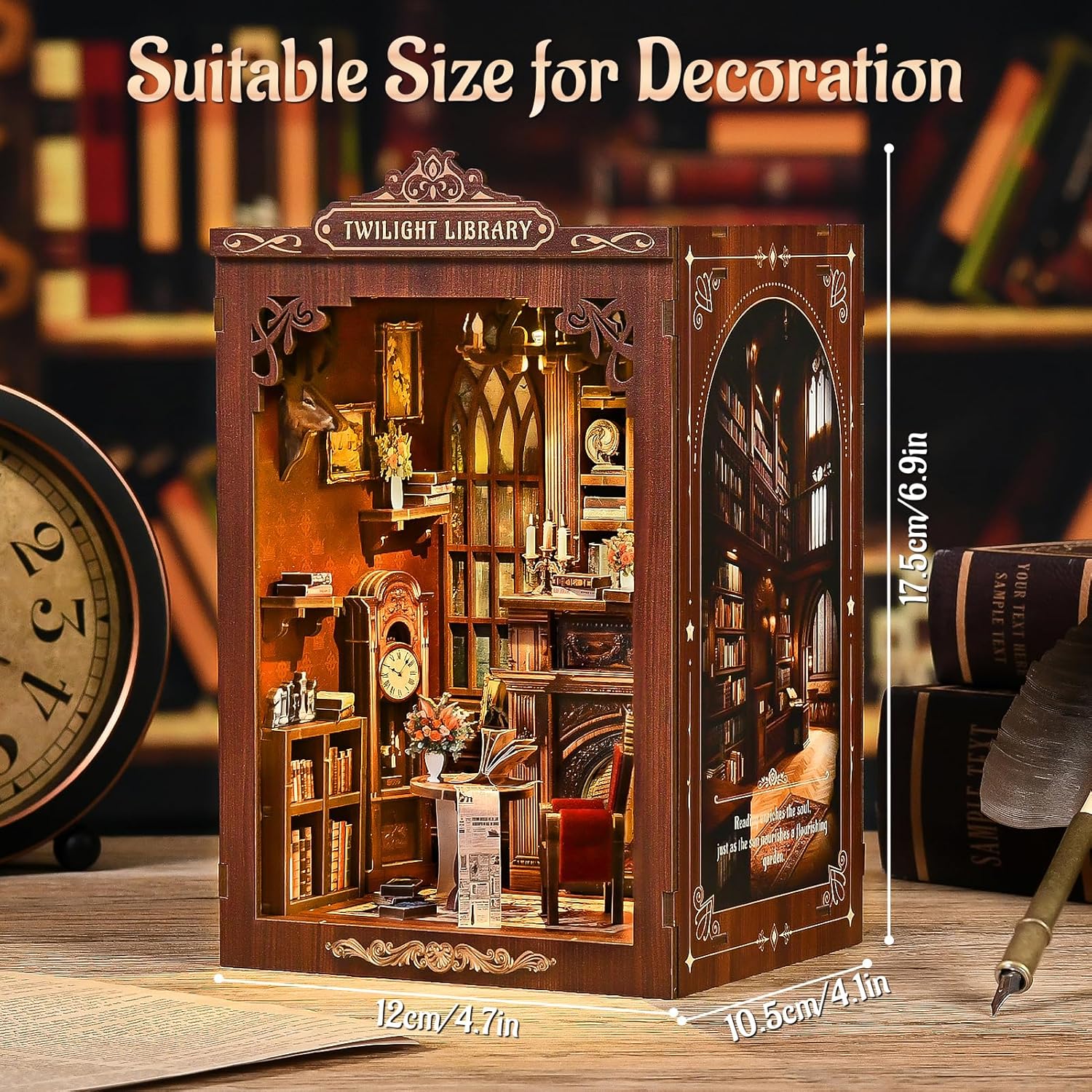 DIY Book Nook Kit Miniature Wo - đánh giá và giá Diy Miniature Dollhouse Kit Book Nook