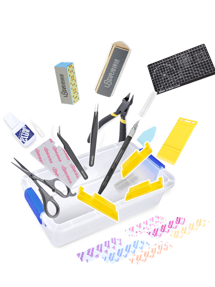 USTAR Basic Tool Kit Pliers Tw - đánh giá và giá Modeling Tool Kit Tweezers Hobby Knife