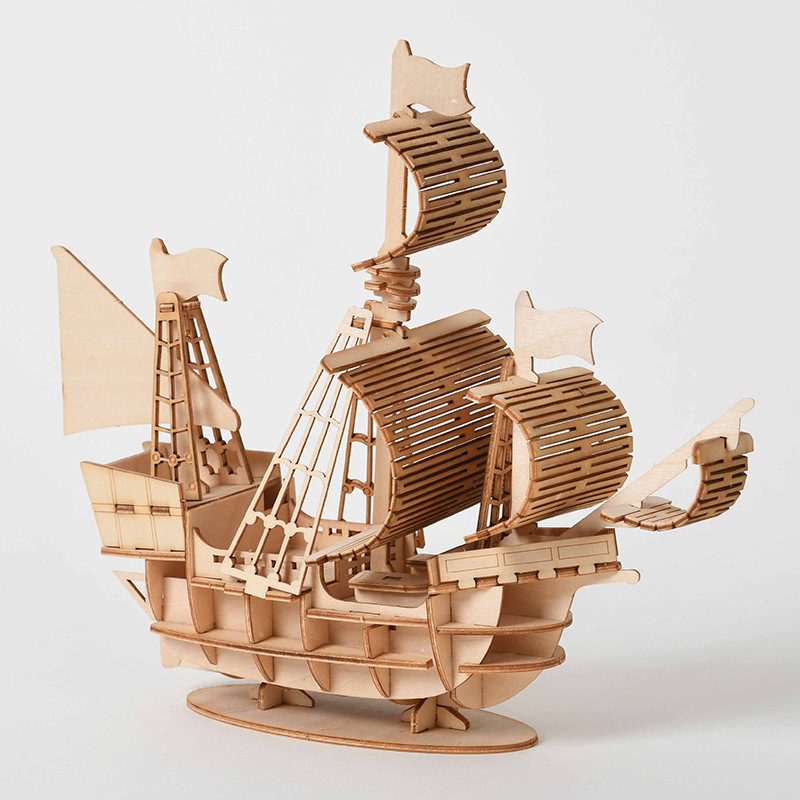 3D Wooden Puzzle DIY Kit - Las - đánh giá và giá Laser Cut Wooden Model Kit Assembly