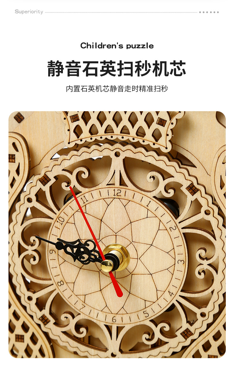DIY Wooden Owl Pendulum Clock  - đánh giá và giá Wooden Clock Puzzle Mechanical Pendulum