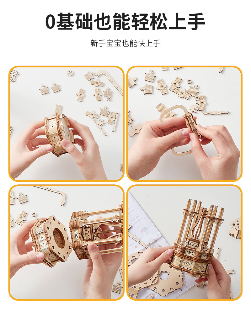 DIY Wooden Owl Pendulum Clock  - đánh giá và giá Wooden Clock Puzzle Mechanical Pendulum