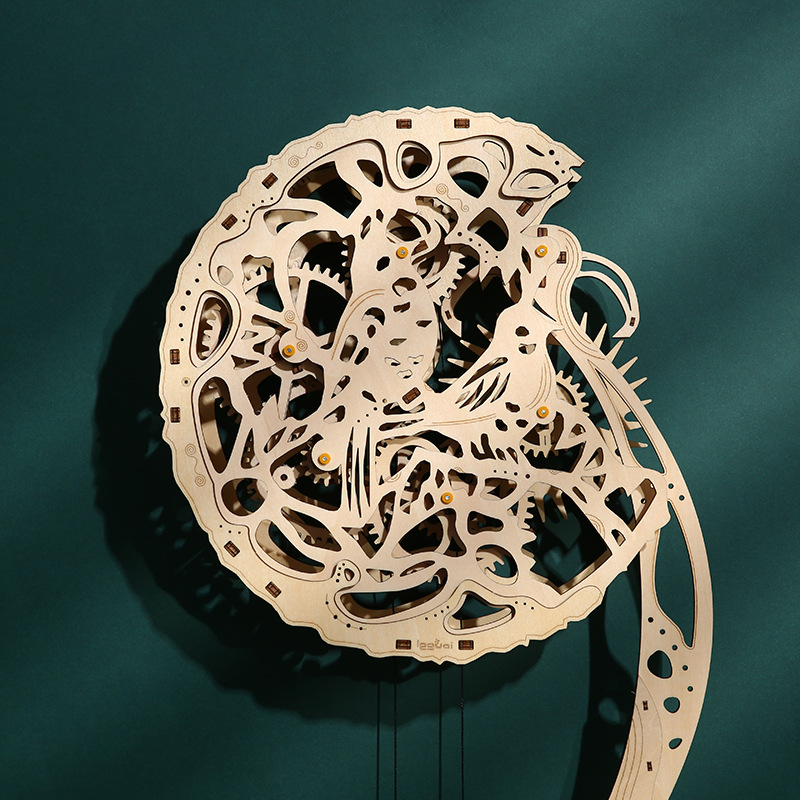 DIY 3D Wooden Puzzle Owl Wall  - đánh giá và giá Wooden Clock Puzzle Mechanical Pendulum