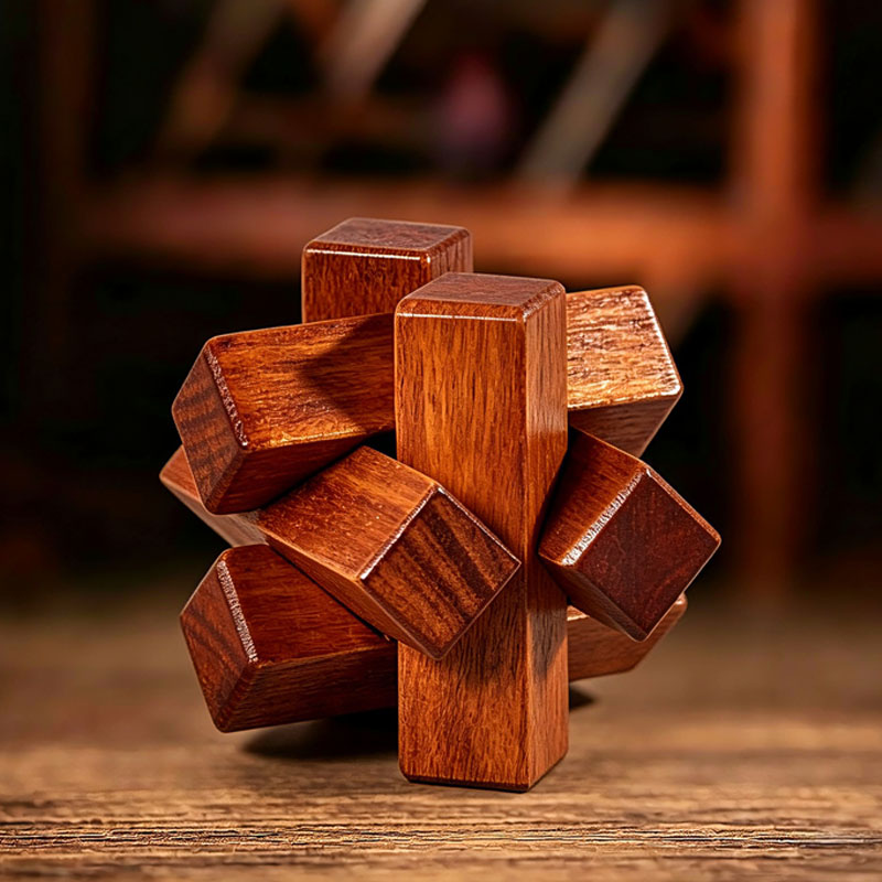 Wooden Knot Puzzle IQ Logic Tr - đánh giá và giá 3D Wooden Mechanical Puzzle Marble Run