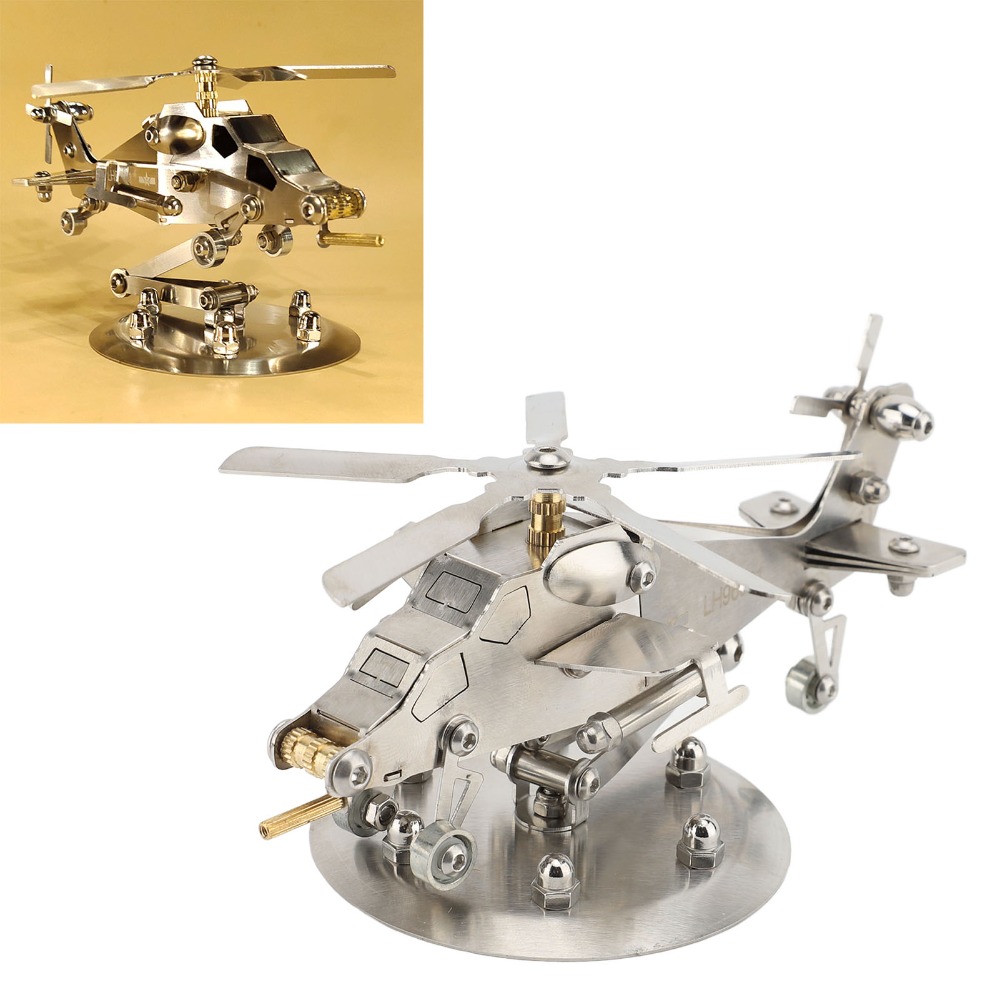 Stainless Steel Helicopter Mod - đánh giá và giá Metal 3D Puzzle Stainless Model Kit