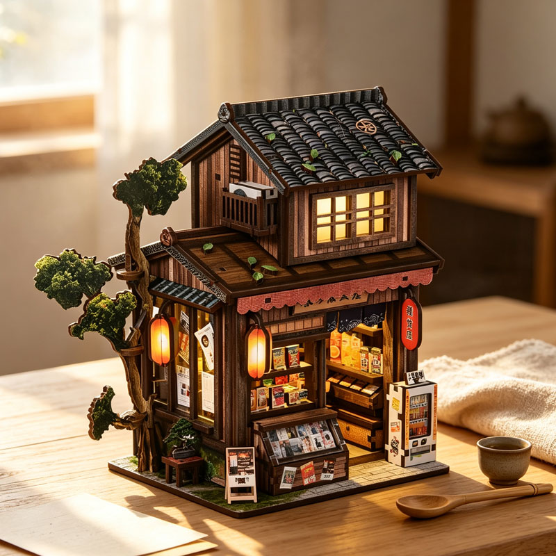 DIY Miniature House Kit 3D Woo - đánh giá và giá Diy Miniature Dollhouse Kit Book Nook