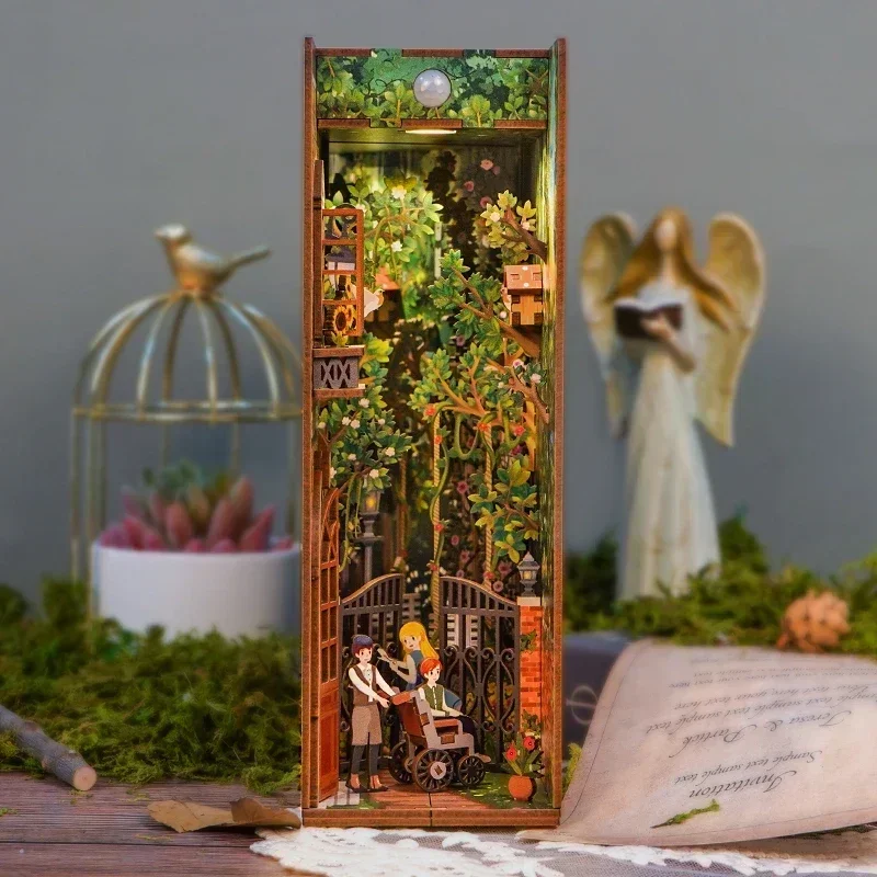 DIY Wooden Book Nook Shelf Ins - đánh giá và giá Diy Miniature Dollhouse Kit Book Nook