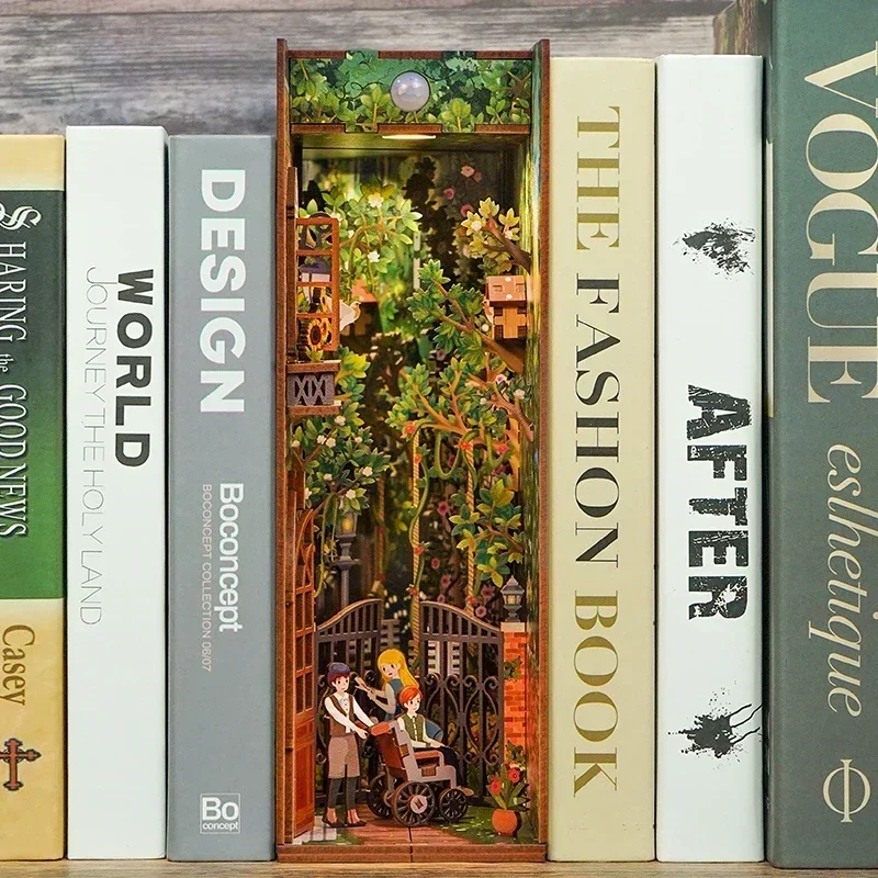 DIY Wooden Book Nook Shelf Ins - đánh giá và giá Diy Miniature Dollhouse Kit Book Nook