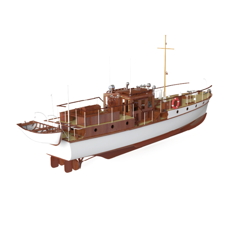 Remote Control Boat 880mm 1/18 - đánh giá và giá Laser Cut Wooden Model Kit Assembly