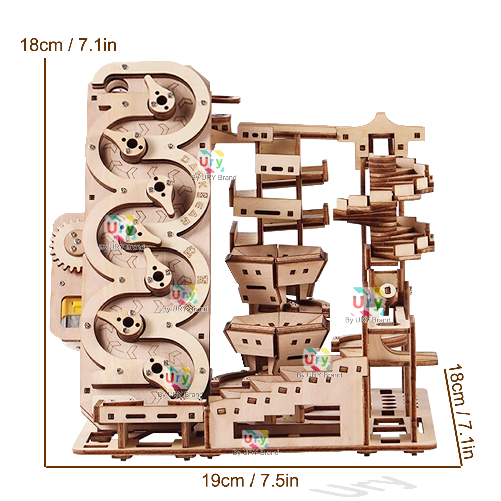 Ury 3D Wooden Puzzle Electric  - đánh giá và giá 3D Wooden Mechanical Puzzle Marble Run