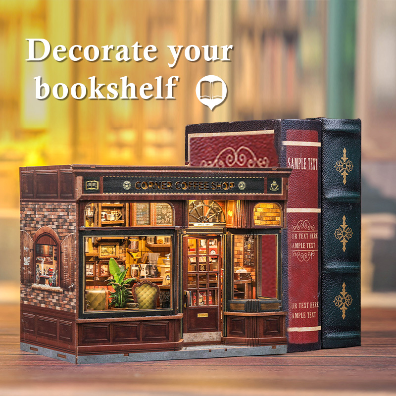 CUTEBEE Wooden Book Nook Dollh - đánh giá và giá Diy Miniature Dollhouse Kit Book Nook