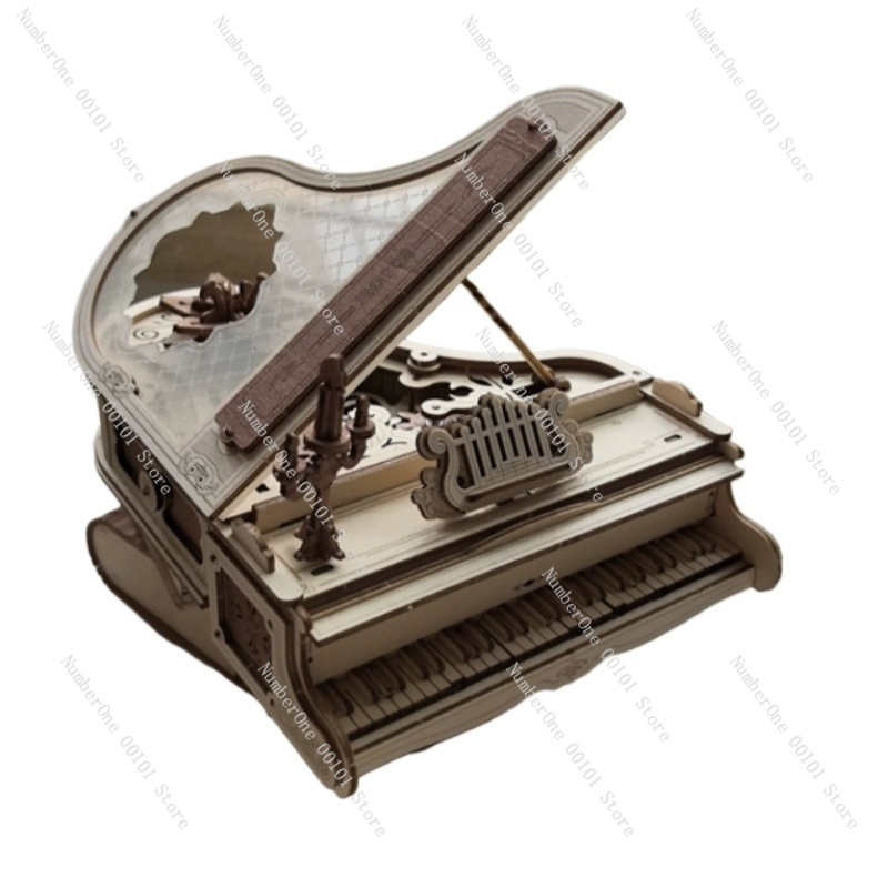 Piano Music Box 3D Wooden Puzz - đánh giá và giá Music Box Wooden 3D Puzzle Rotating
