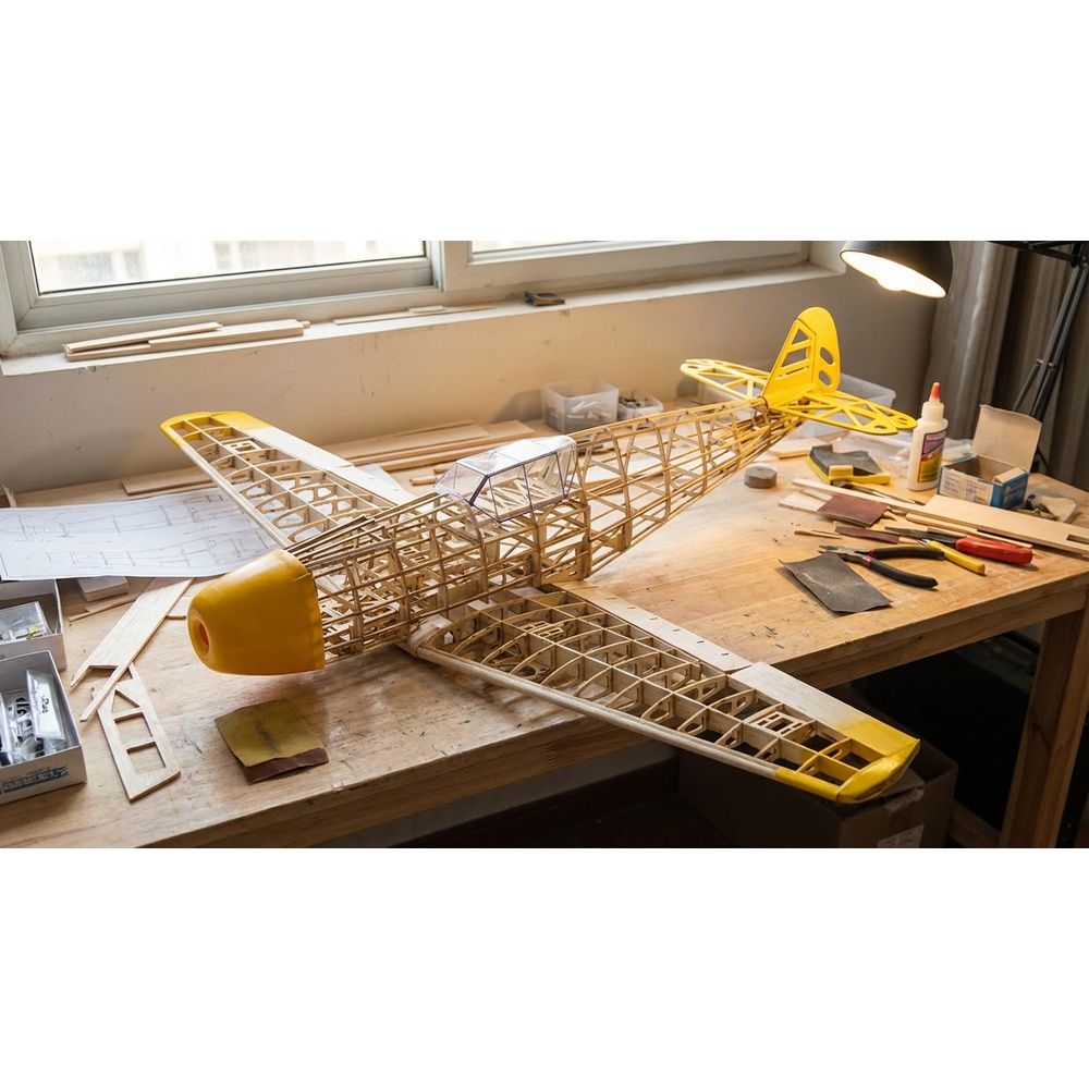 BF109 1020mm Laser Cut Balsa W - đánh giá và giá Laser Cut Wooden Model Kit Assembly
