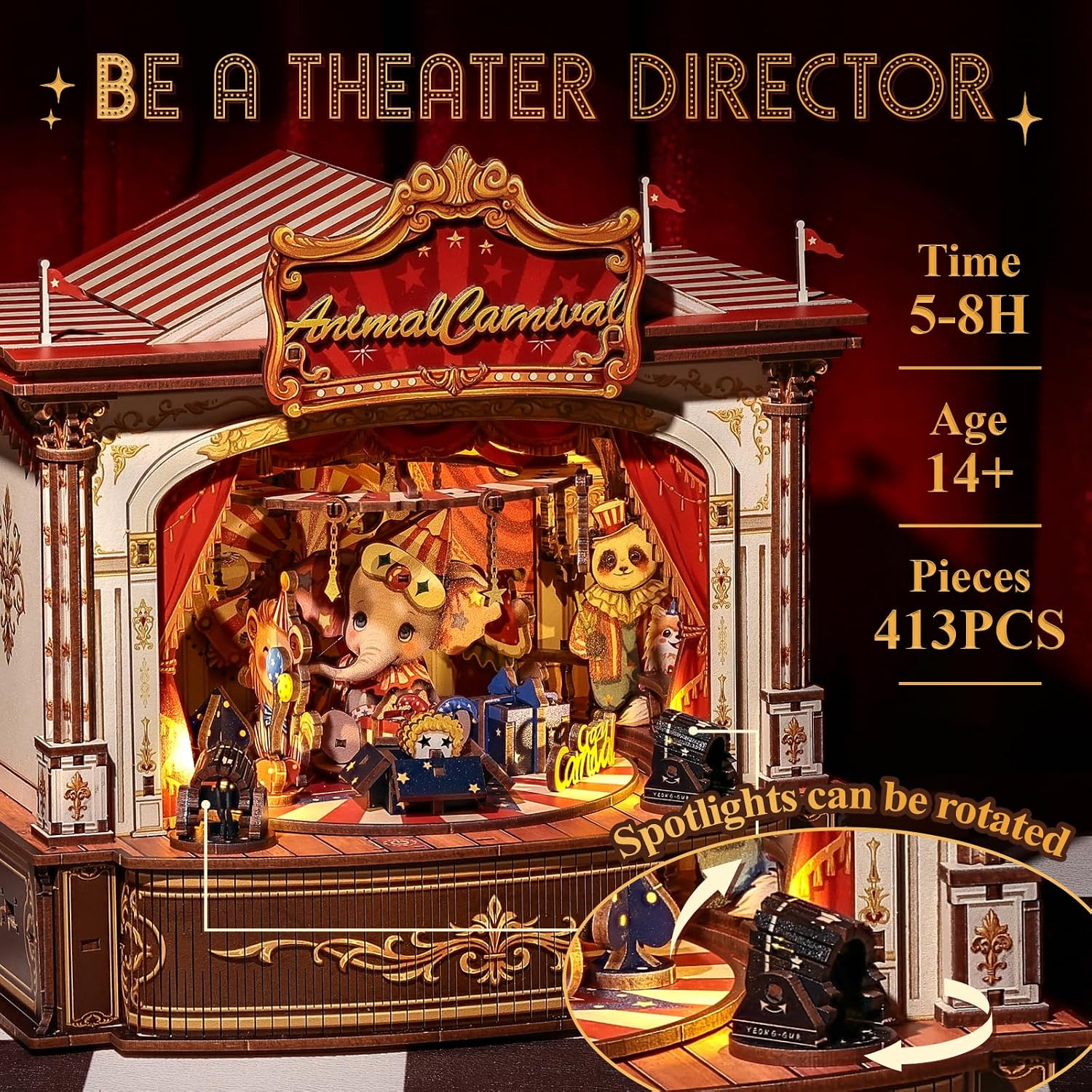 3D Wooden Puzzles Music Box -  - đánh giá và giá Music Box Wooden 3D Puzzle Rotating