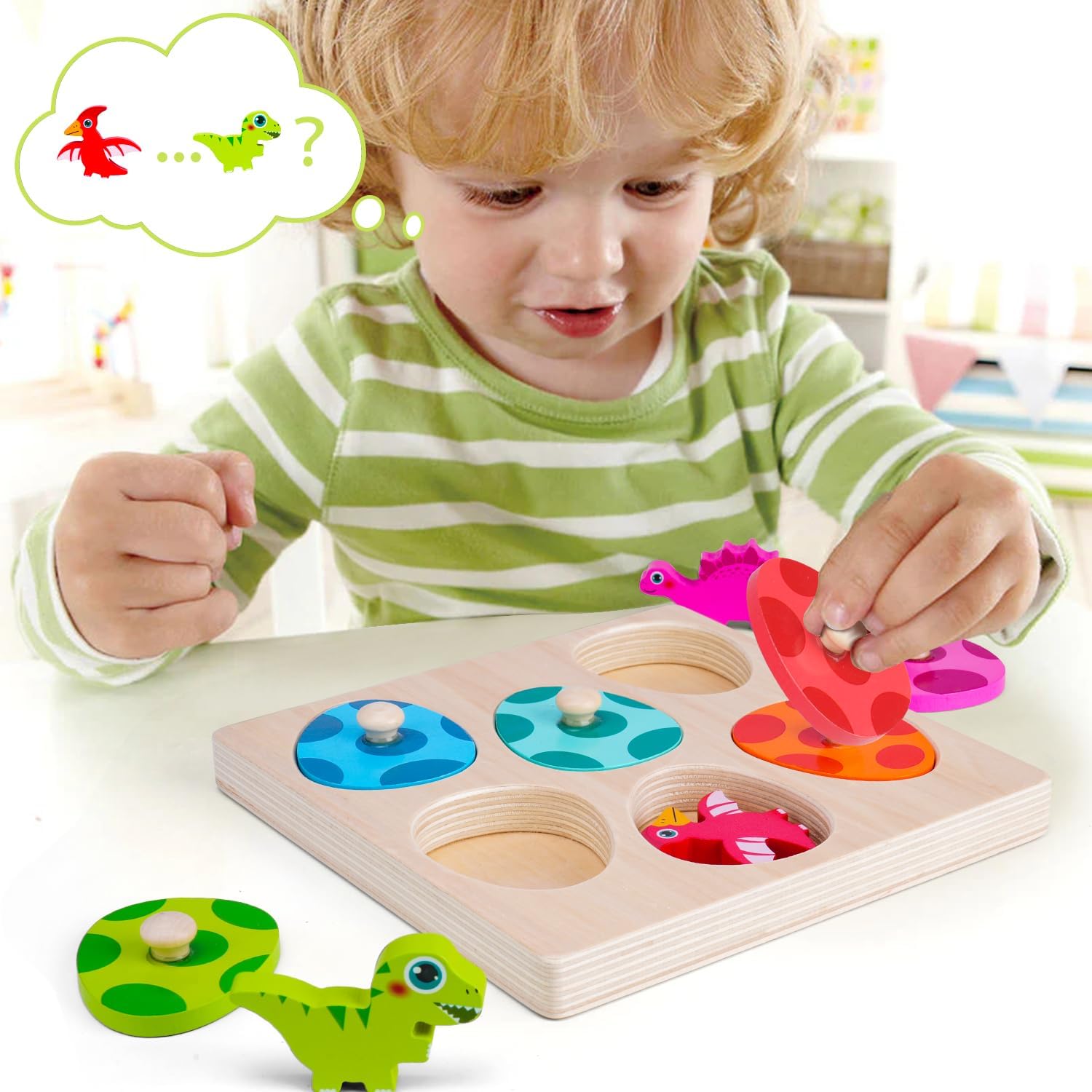 Wooden Dinosaur Jigsaw Puzzle  - đánh giá và giá 3D Wooden Mechanical Puzzle Marble Run
