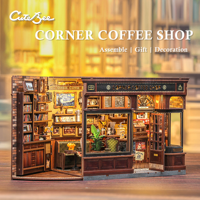 CUTEBEE Book Nook Kit 3D DIY D - đánh giá và giá Diy Miniature Dollhouse Kit Book Nook